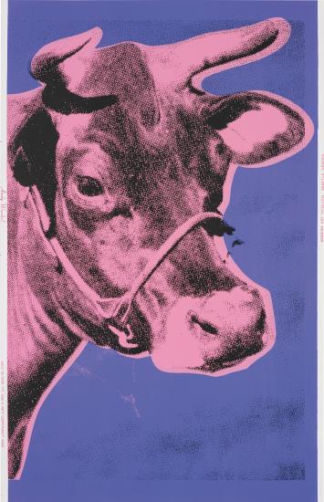 アンディ ウォーホル 壁紙にシルクスクリーン 財団のスタンプ 牛