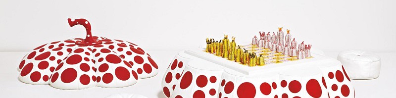 チェスデザイン 袋帯　千年工房　泉洋 草間彌生 手描きの磁器／革／木材 限定7セット 《パンプキン チェス