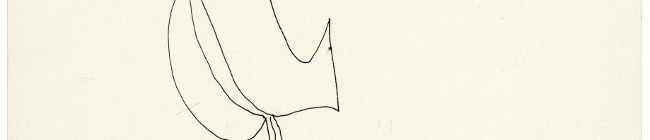 ジョン・レノン 黒インク 《鳥のスケッチ》