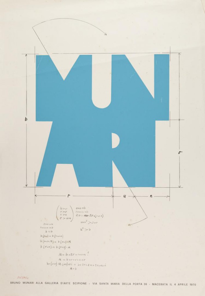 ブルーノ・ムナーリ リトグラフ 直筆サイン 《ポスター》