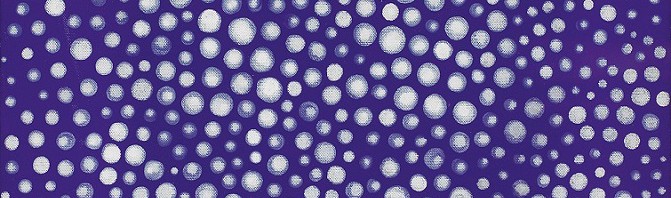 草間彌生 キャンバスにアクリル サイン 《無限の水玉の蓄積》