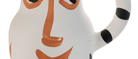 パブロ・ピカソ 陶器のピッチャー 限定300 《四つの顔》