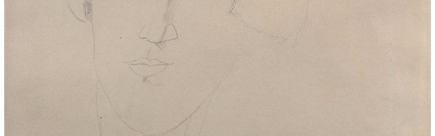 アメデオ・モディリアーニ 紙に素描 《La frange, Renée Jean