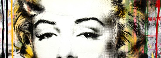 ミスター ブレインウォッシュ 紙にシルクスクリーン ミクストメディア サイン マリリン モンロー