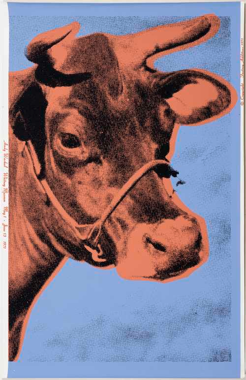 アンディ・ウォーホル 壁紙にシルクスクリーン 《Cow／牛》